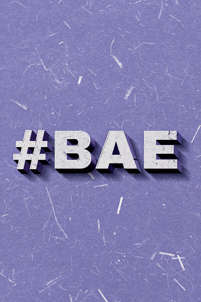 #BAE purple text on paper texture banner