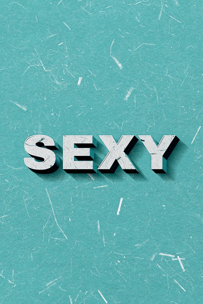 Sexy mint green word typography on paper texture banner