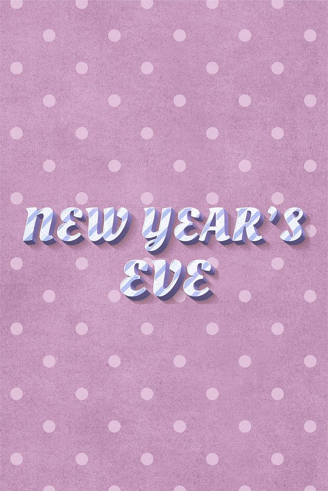 New year's eve 3d vintage word clipart