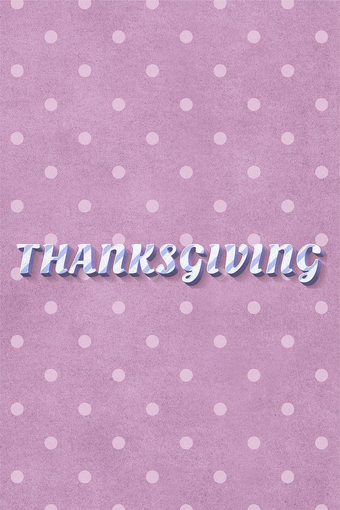 Thanksgiving 3d vintage word clipart