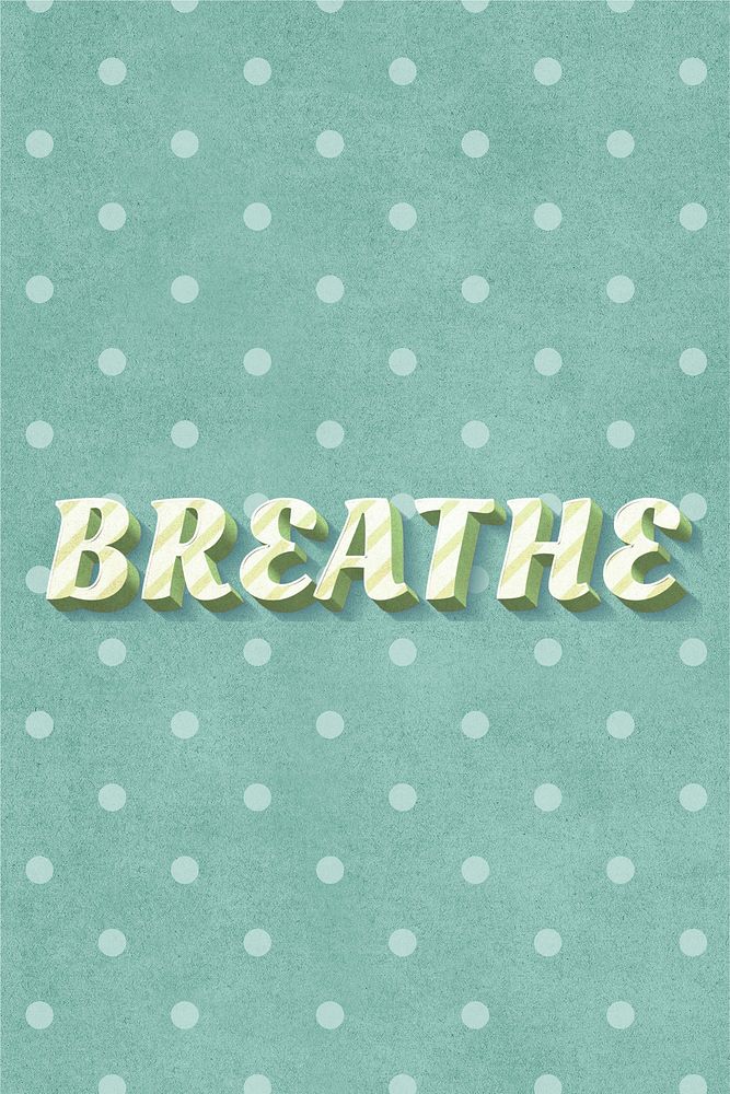 Colorful font candy cane typography word breathe