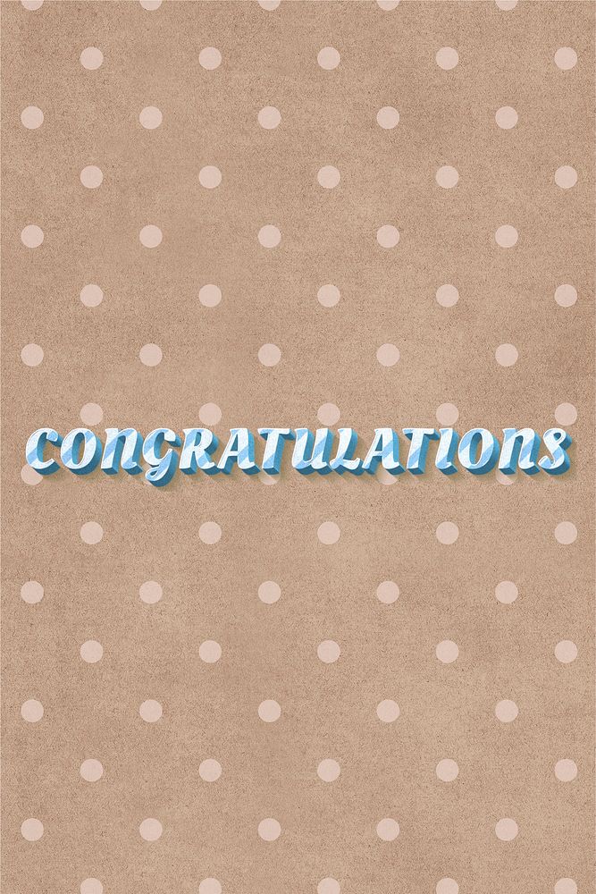 Congratulations word candy cane typography