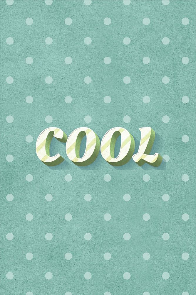 Colorful font candy cane typography word cool