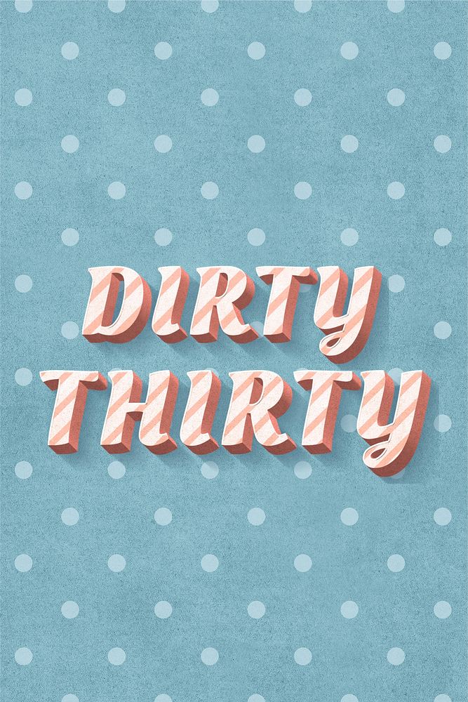 Dirty thirty word cute vintage typeface