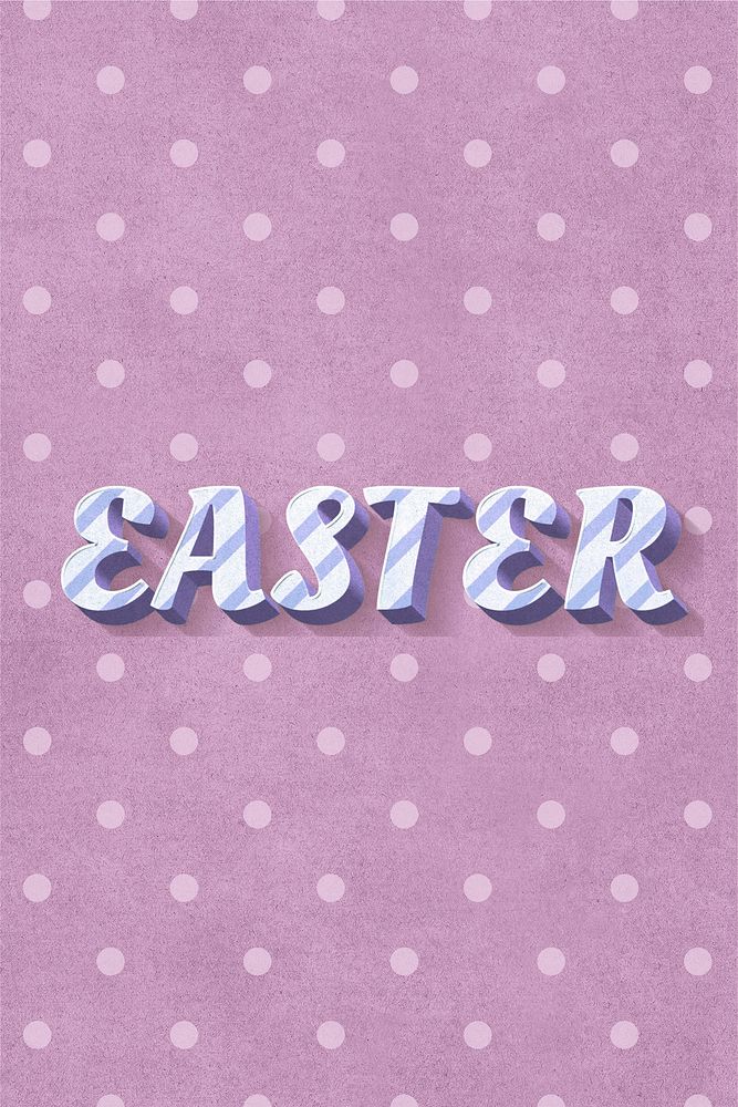 Easter  word striped font typography