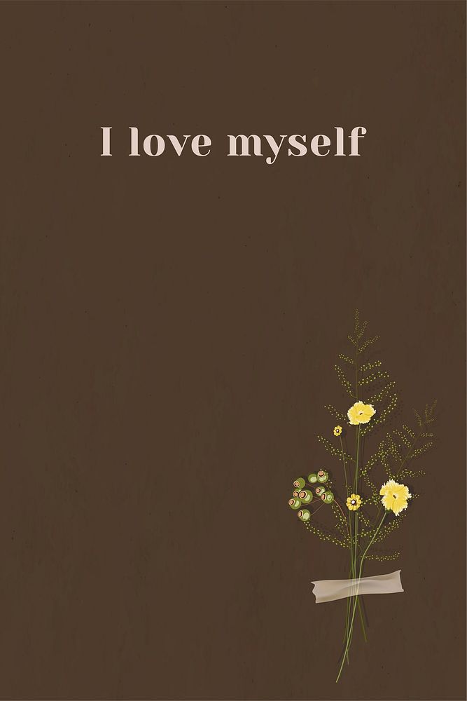 Wall i love myself motivational quote