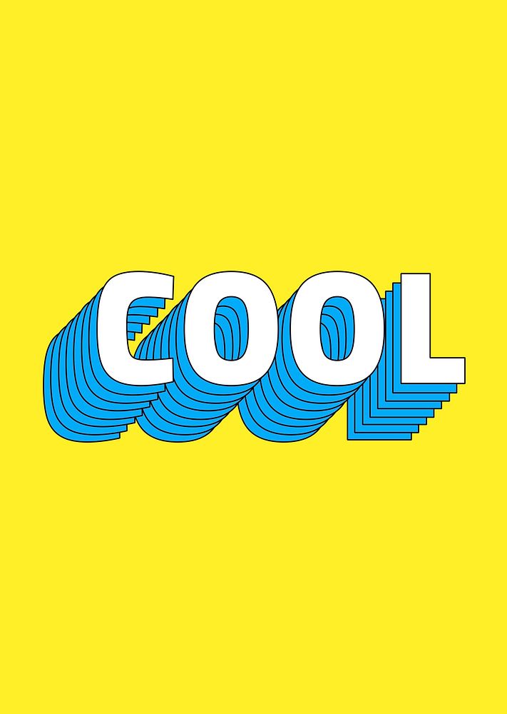 Cool layered vector word typography