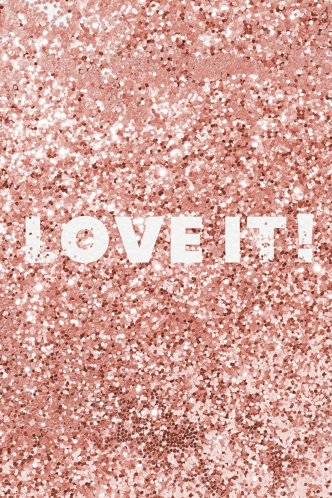 Love it! typography on a copper glitter background