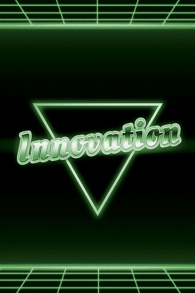 Monochrome futuristic innovation neon text typography