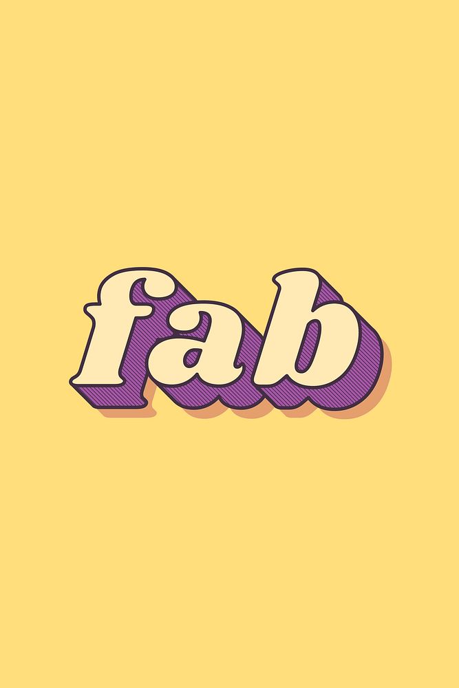 Fab retro 3D typography bold font