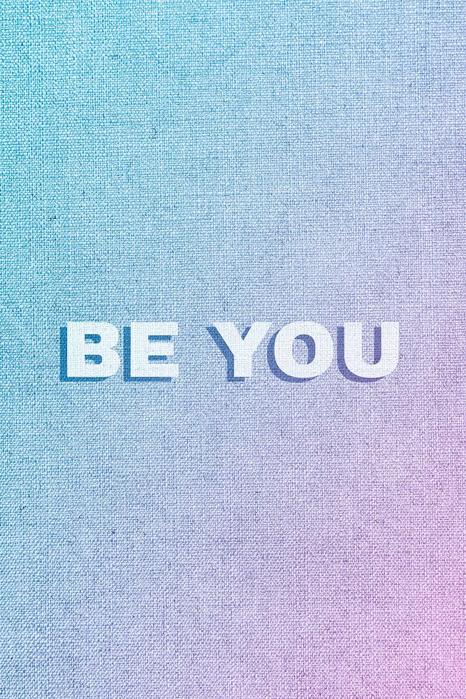 Be you lettering pastel shadow font