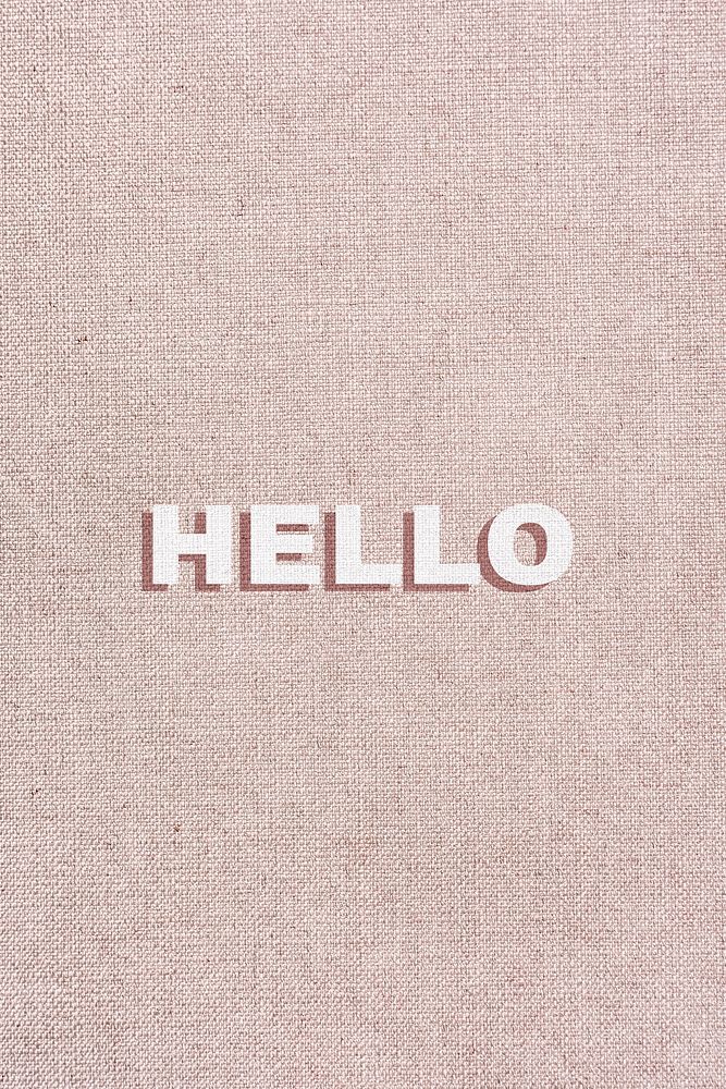 Greeting message hello word typography 