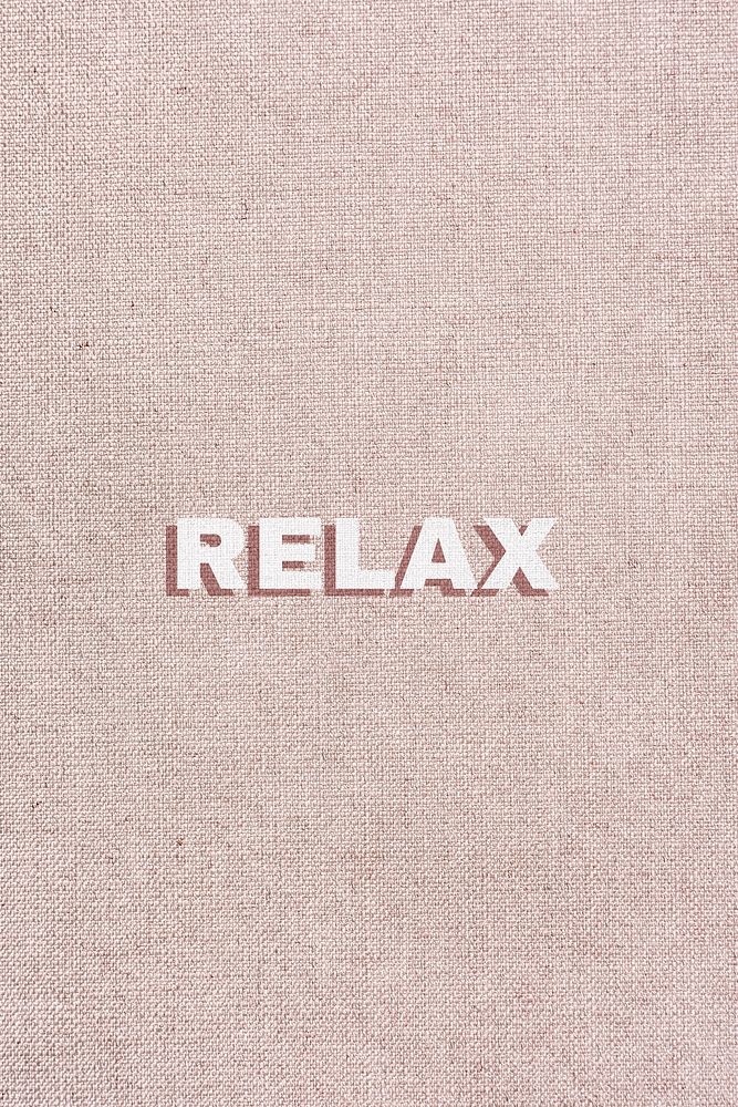 Relax shadow word art typography