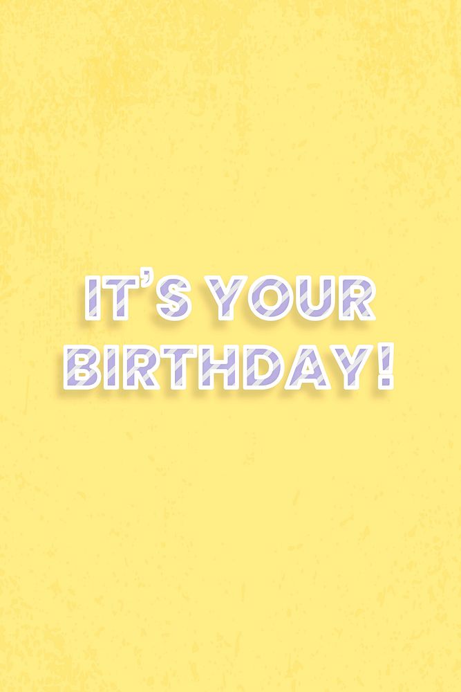It's your birthday stripe font typography vector