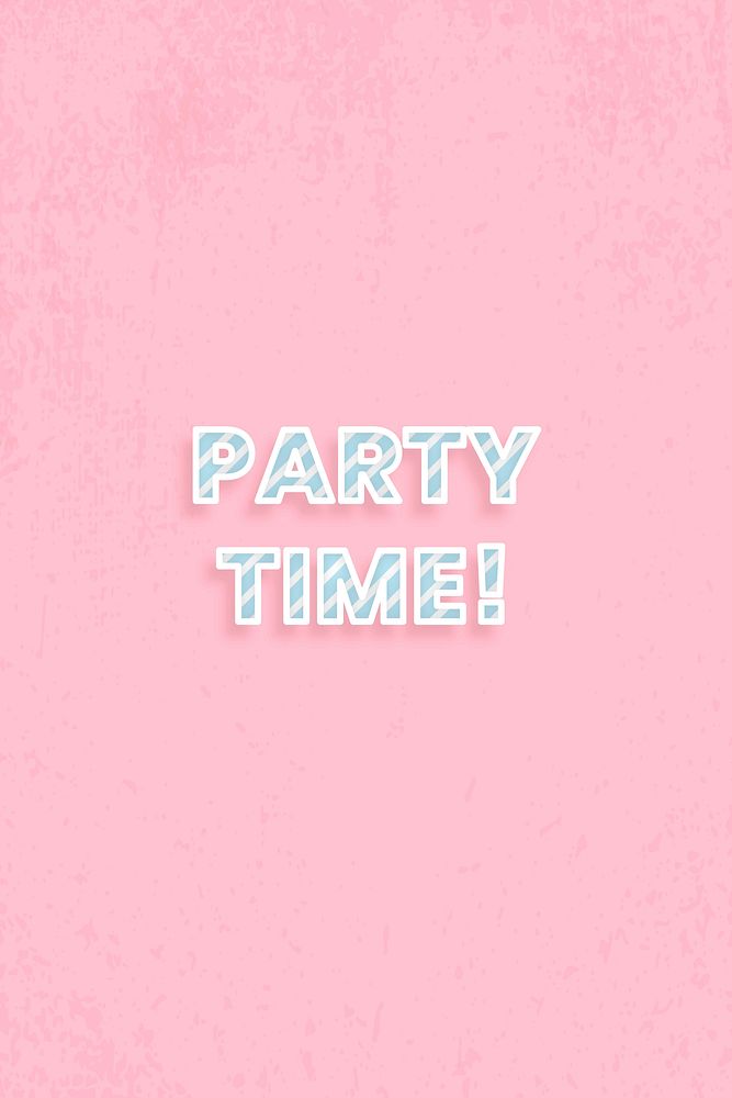 Party time stripe vector typography font