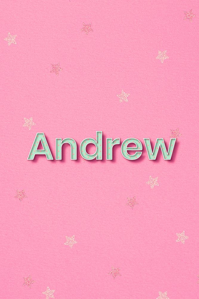 Andrew polka dot typography word