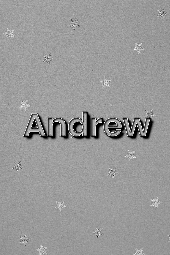 Andrew name polka dot lettering font typography