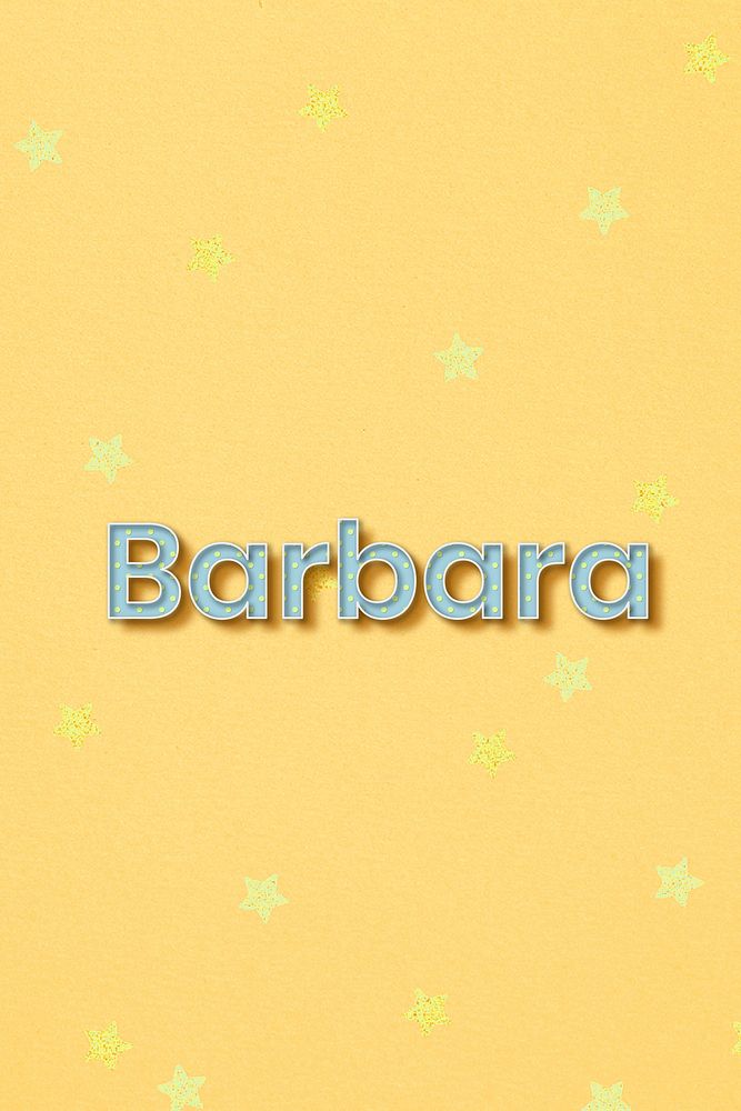 Female name Barbara typography word