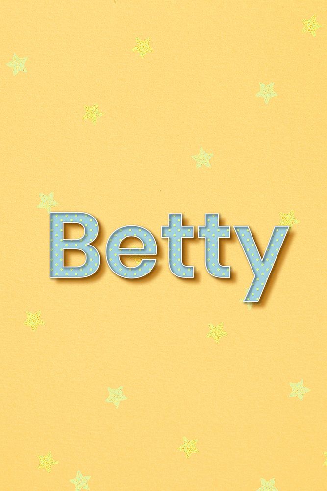 Female name Betty typography word