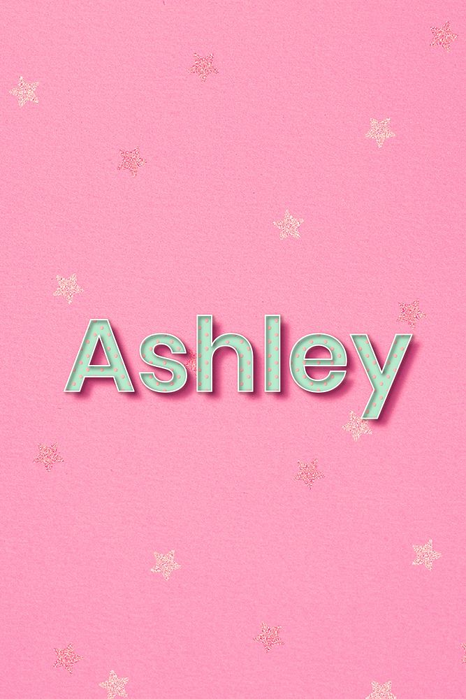 Ashley polka dot typography word