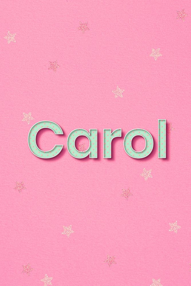 Carol polka dot typography word