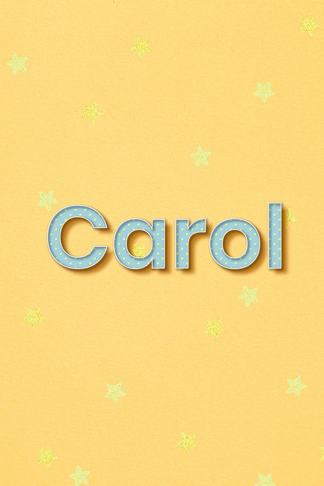 Female name Carol typography word Free Photo rawpixel