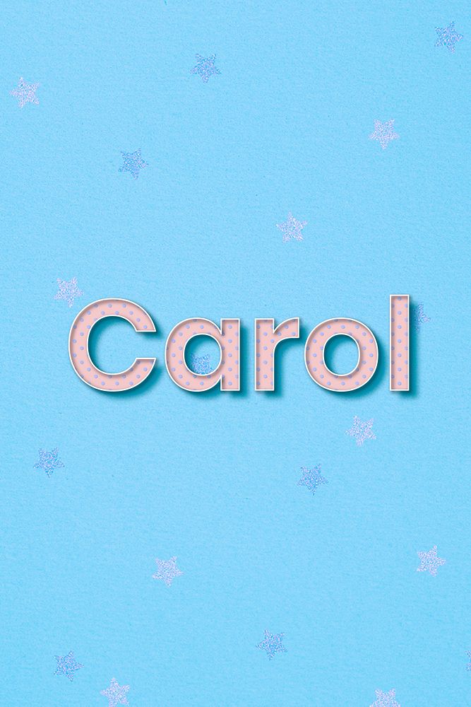Carol female name typography text