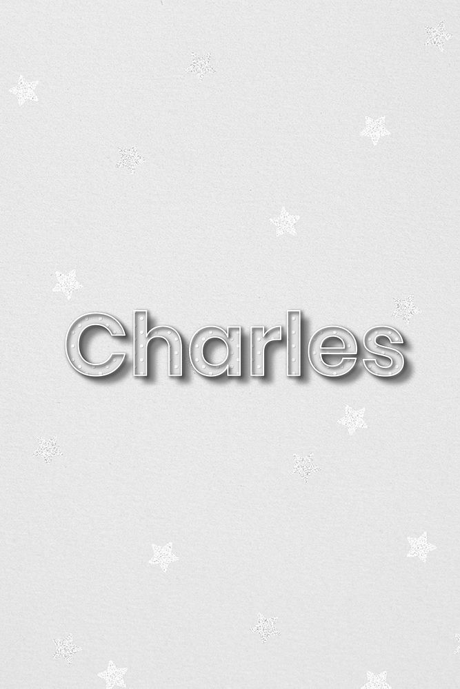 Charles male name lettering typography