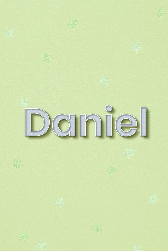 Polka dot Daniel name typography
