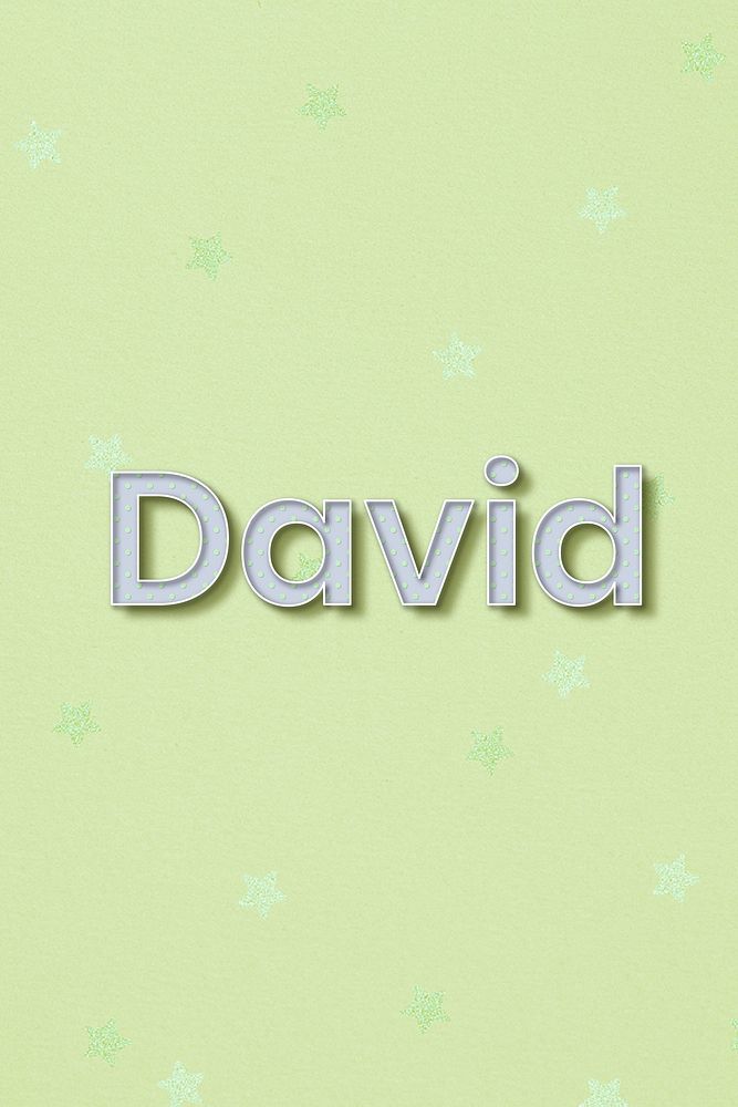 Polka dot David name typography