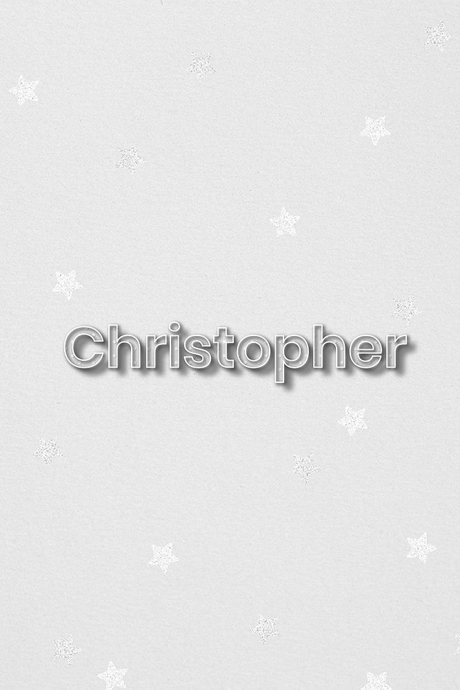 Christopher male name lettering typography