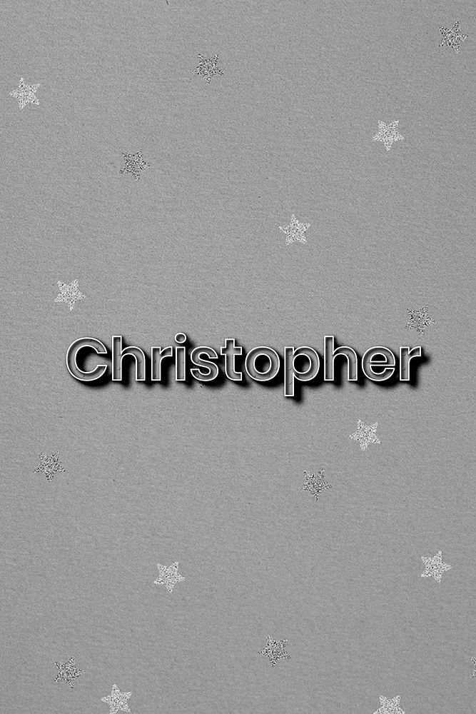 Christopher name polka dot lettering font typography