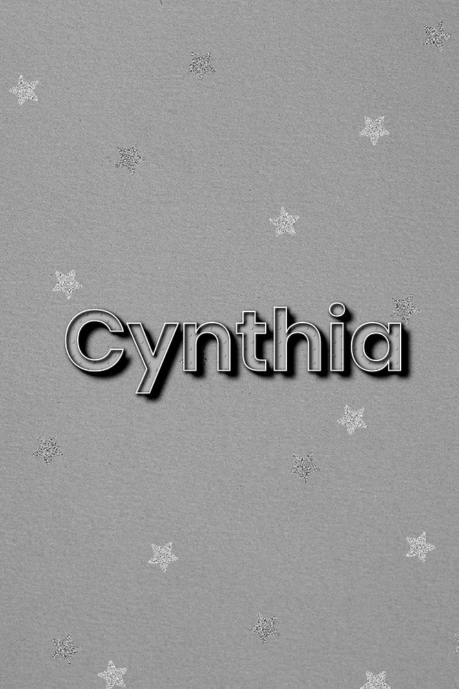 Cynthia name polka dot lettering font typography