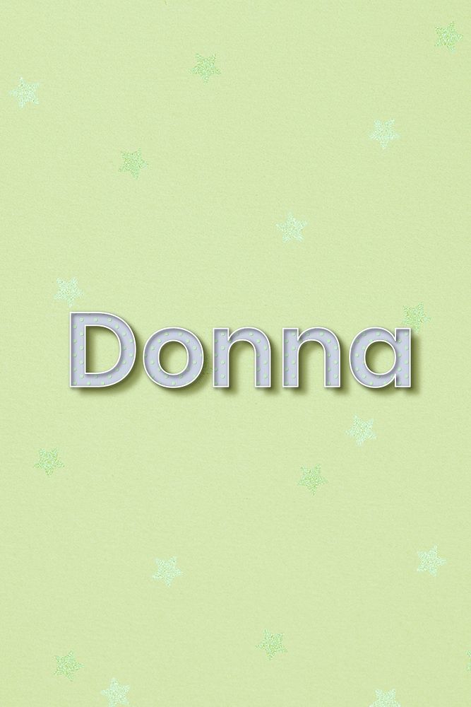 Polka dot Donna name typography