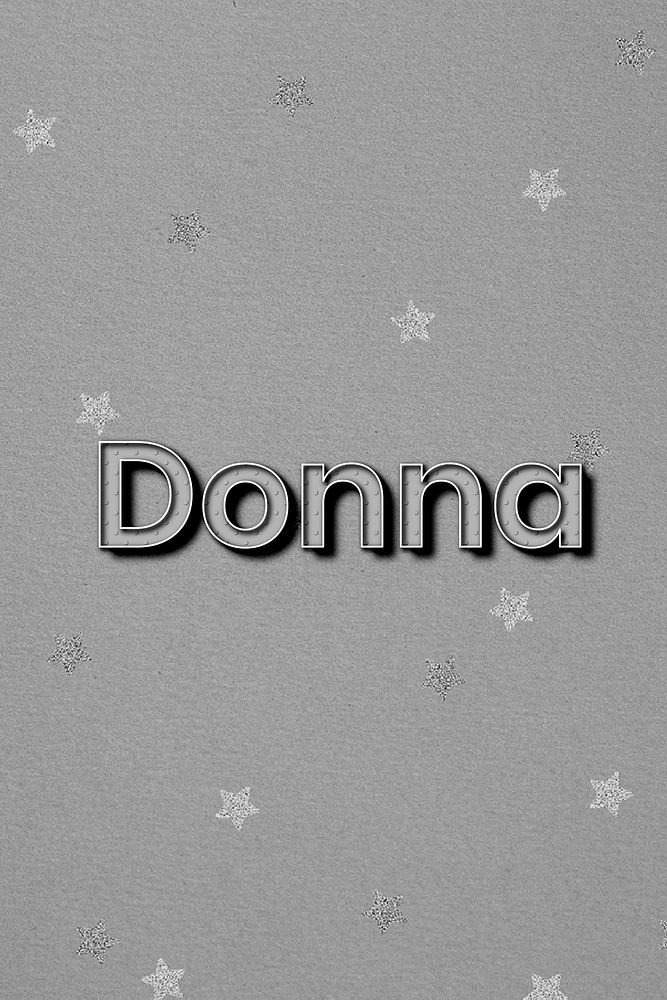 Donna name polka dot lettering font typography