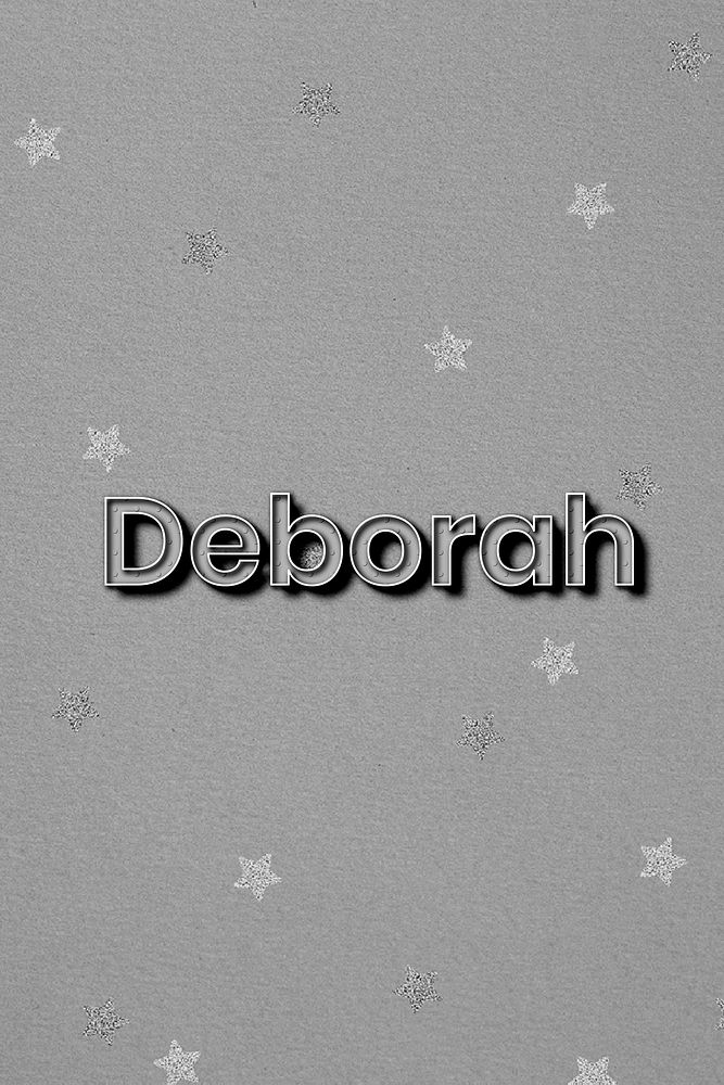 Deborah name polka dot lettering font typography