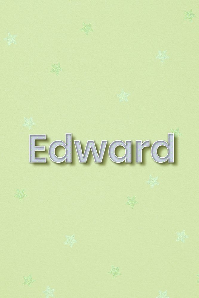 Polka dot Edward name typography