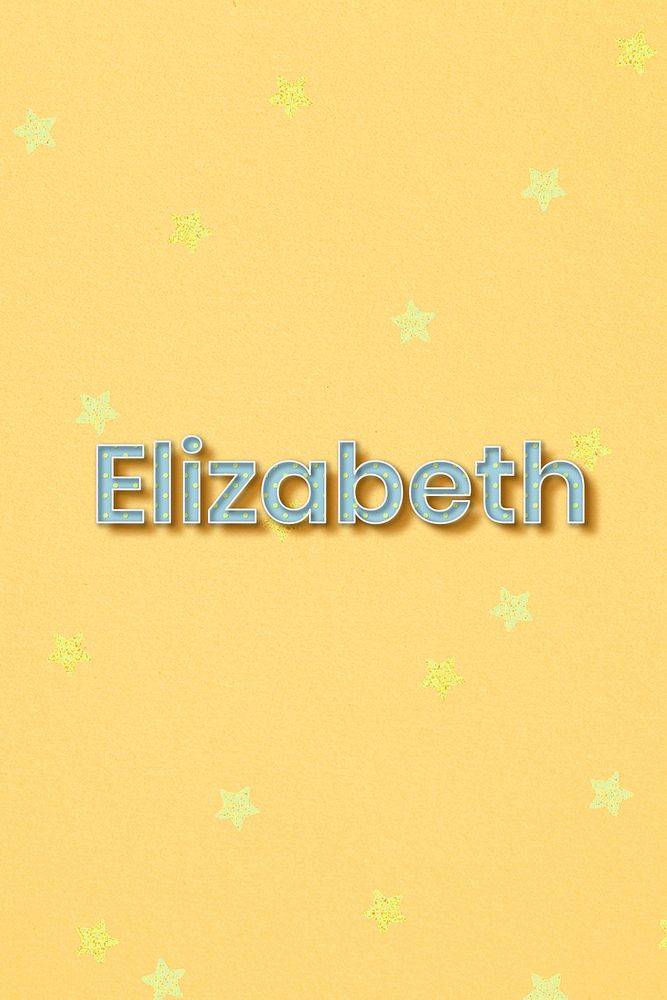 Female name Elizabeth typography word