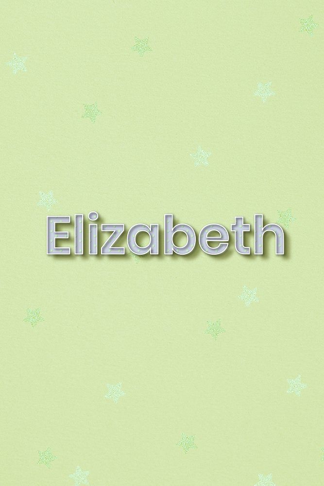 Polka dot Elizabethd name typography