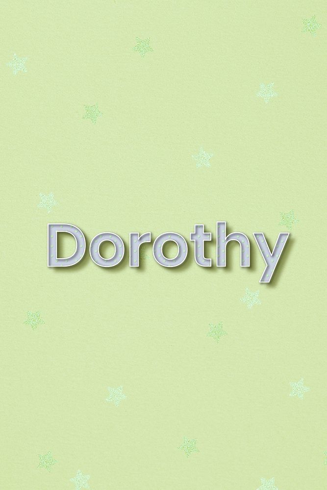 Polka dot Dorothy name typography