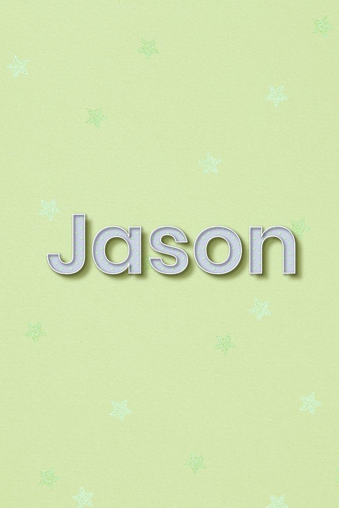 Polka dot Jason name typography