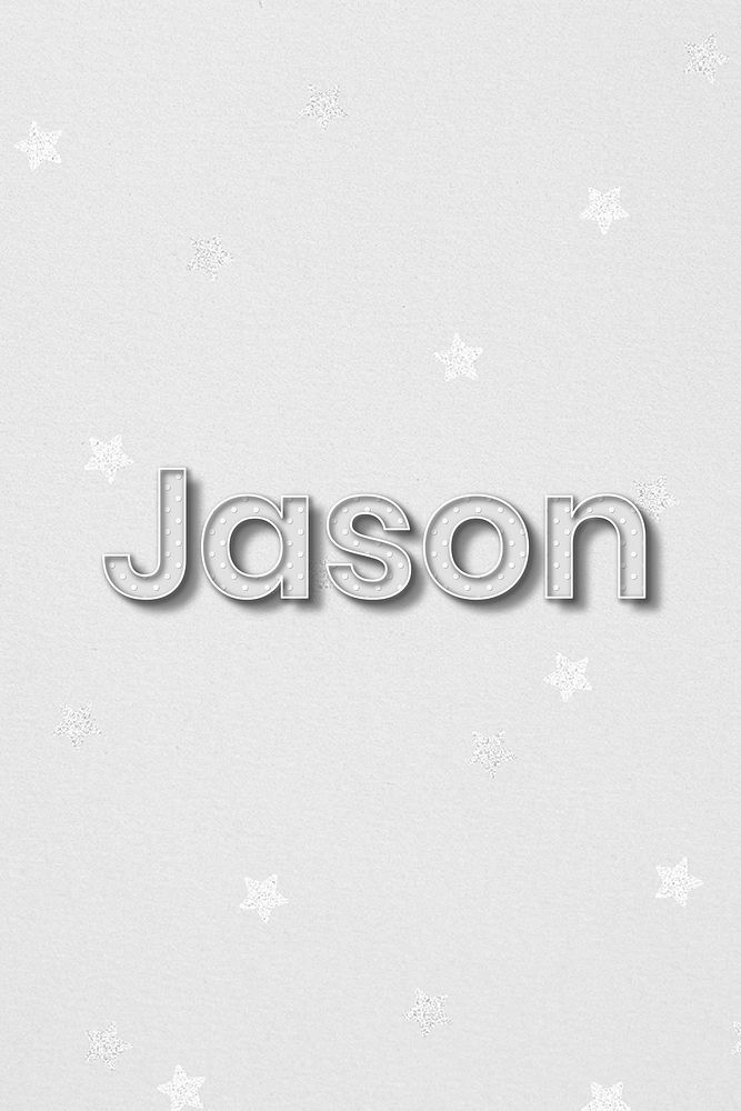 Jason male name lettering typography