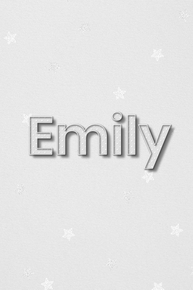 Emily female name lettering typography