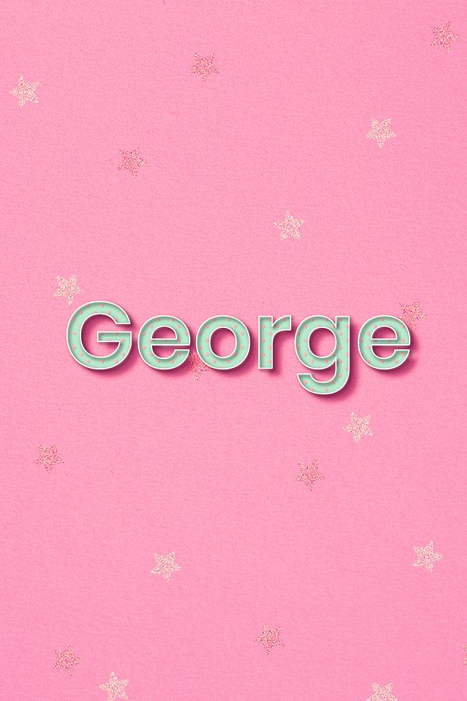 George polka dot typography word