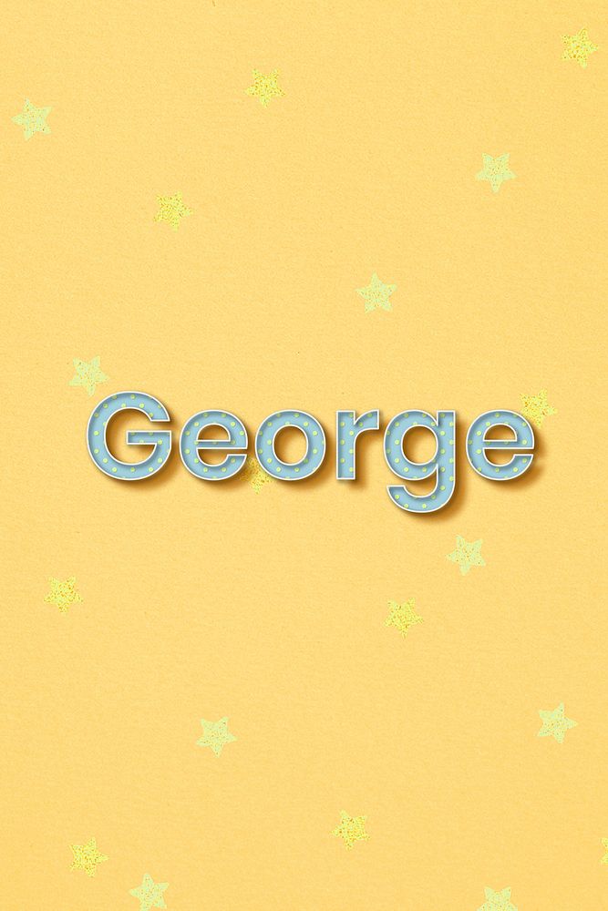 Male name George typography word