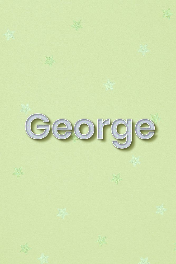 Polka dot George name typography