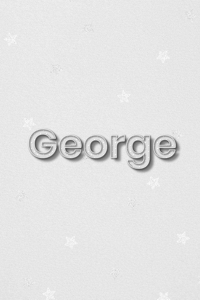 George male name lettering typography