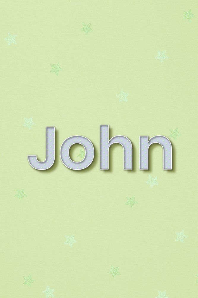 Polka dot John name typography