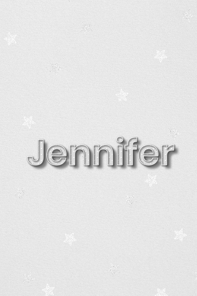 Jennifer male name lettering typography