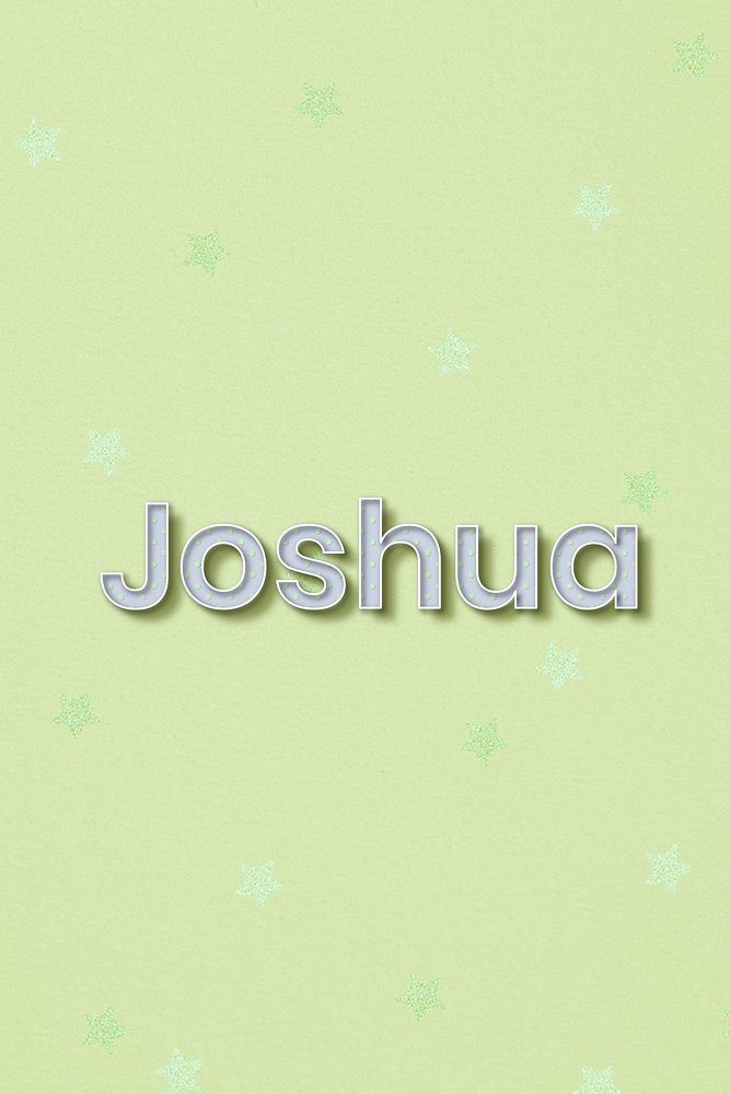 Polka dot Joshua name typography